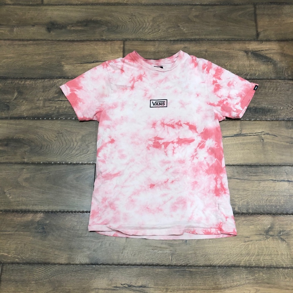 Vans pink tie die oversized tee shirt